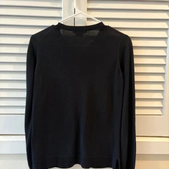 Women's Lacoste cardigan, Black size 38/small, 100% cotton, v good condition. - Picture 2 of 5